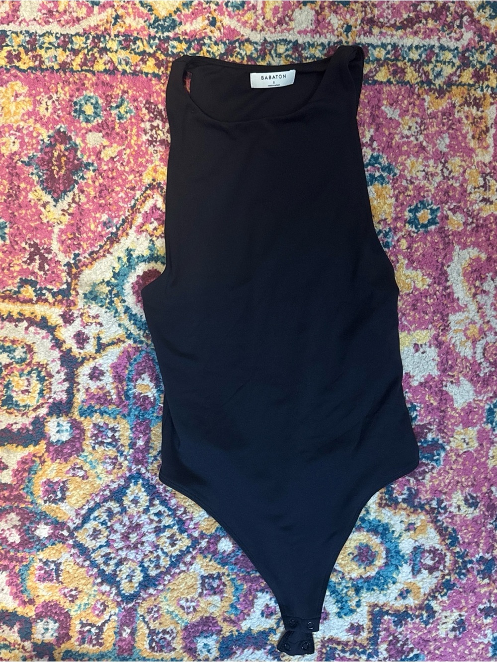 Babaton Black Sleeveless One-Piece Bodysuit